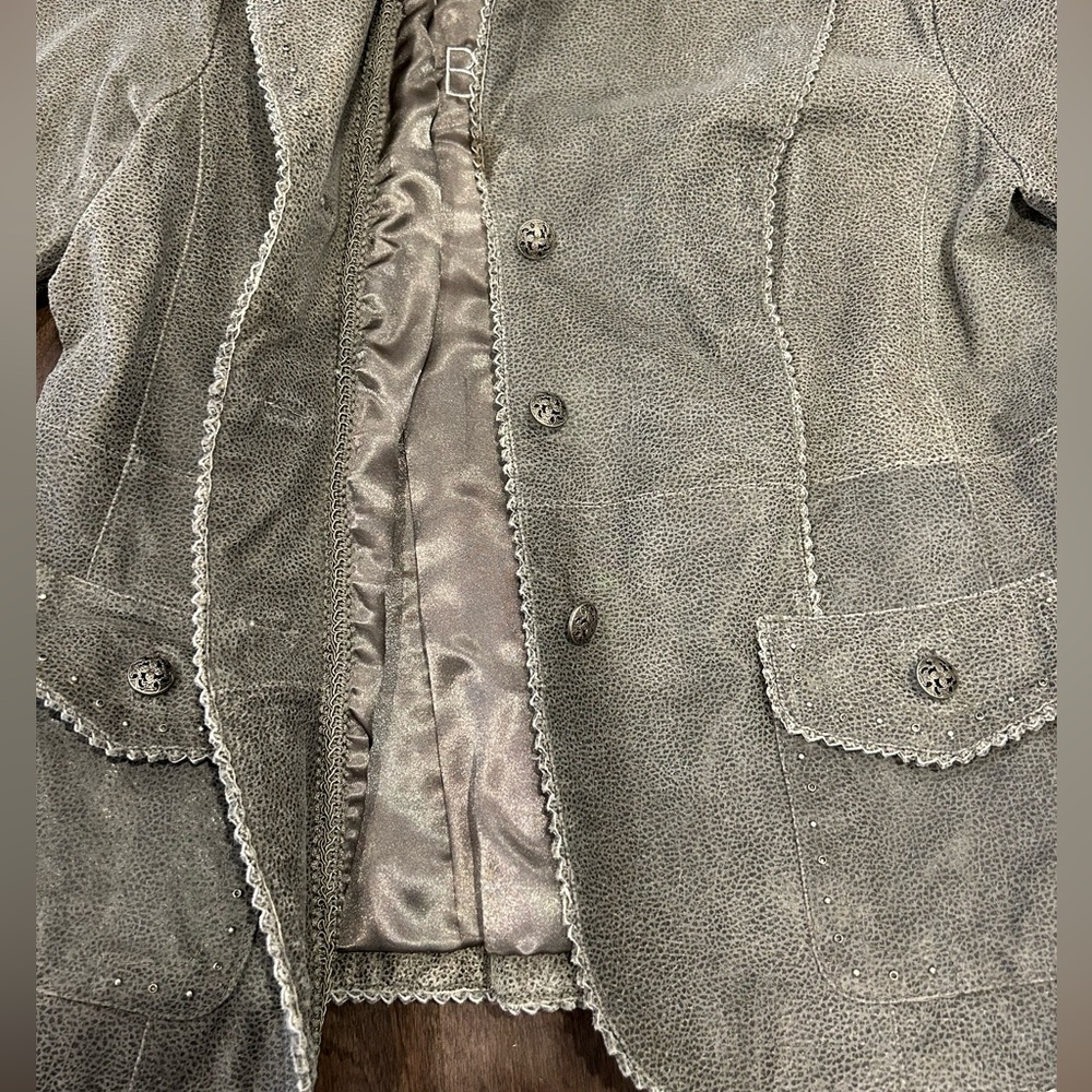 Gray Leather Jacket - image 8